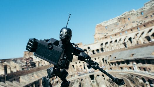 Kay taking selfies inside the Colosseum