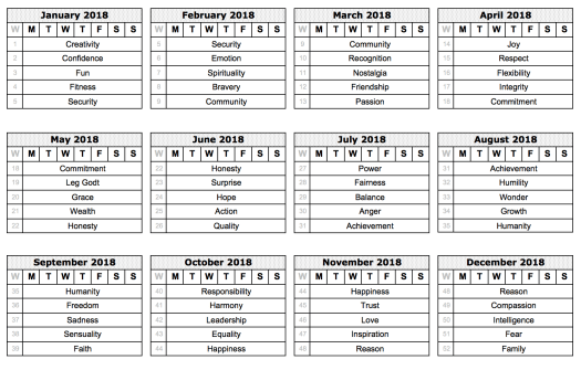 The calendar