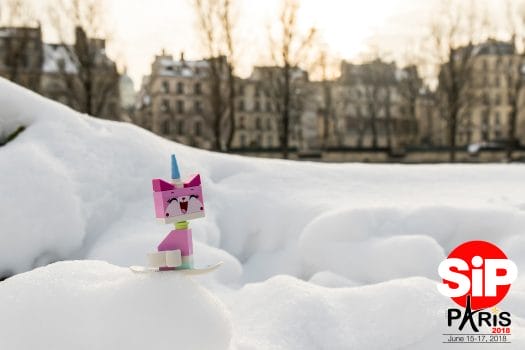 Sadly there won't be snow in Paris in June, but Unikitty will be happy to welcome you