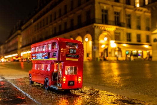 The rear lights on that bus